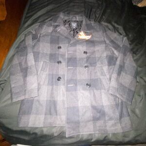 Vintage Black Flannel Gap Coat